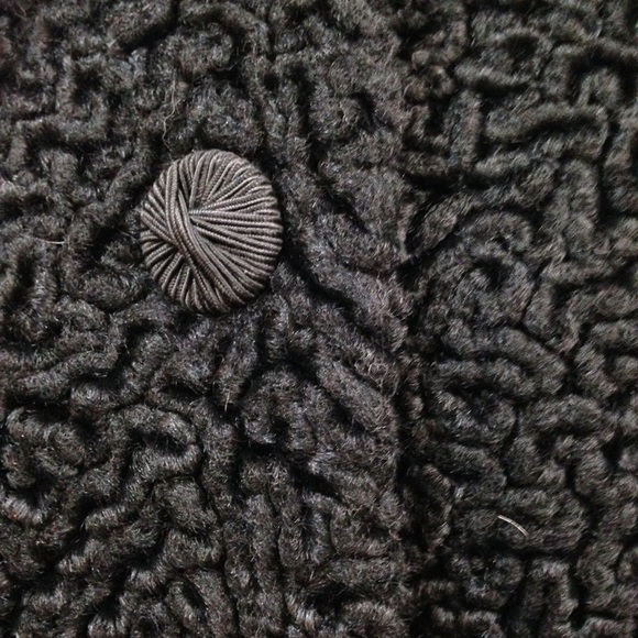 Vintage Mira Curl Black Persian Lamb Dress Coat(L) - Picture 7 of 12